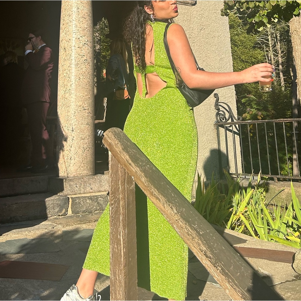 Gestuz Lime with Silver Sparkles Dress